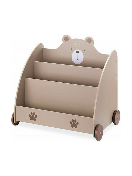 Navaris Kinder Aufbewahrungsbox aus Holz Design Bear Braun 60x58x40cm 1Stück