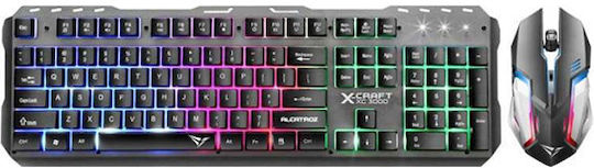 Alcatroz X-Craft XC3000 Σετ Gaming Πληκτρολόγιο με RGB φωτισμό & Ποντίκι (Αγγλικό US) Γκρι