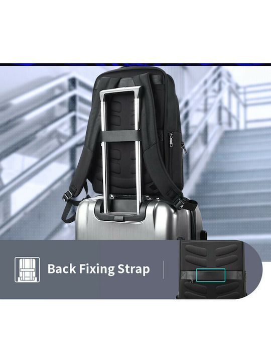 Bopai Wasserdichte Rucksack für Laptop 15.6" mit USB-Anschluss in Schwarz