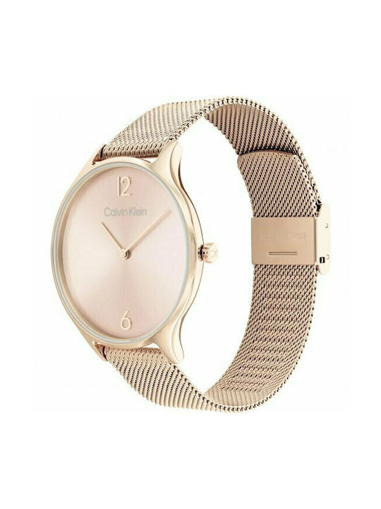 Calvin Klein Watch with Pink Gold Metal Bracelet