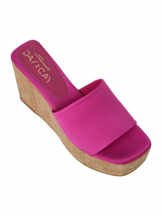 Platforme Dama Tip Slip On Fuchsia