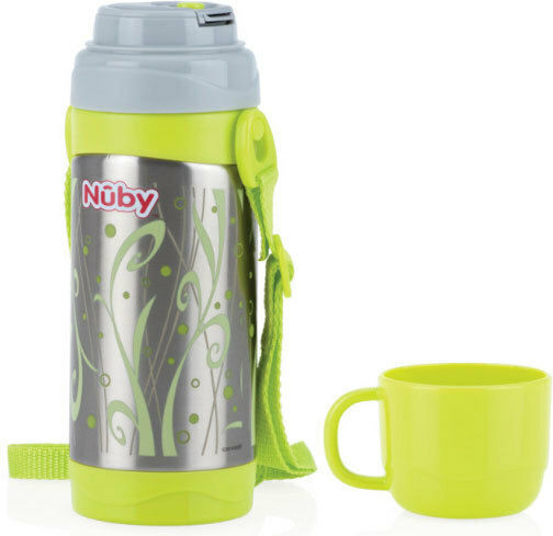 Nuby Παιδικό Ποτηράκι από Μέταλλο Πράσινο 360ml για 24m+