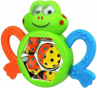 Teether Frog Teething Rattle made of Plastic for 3 m+ 1pcs