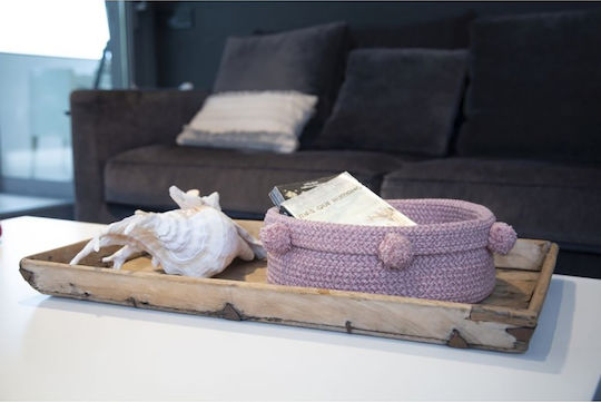 Lorena Canals Kinder Aufbewahrungskorb aus Stoff Tray Rosa 30x30x12cm 1Stück