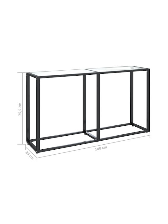 Konsole Schwarz L140xB35xH75.5cm