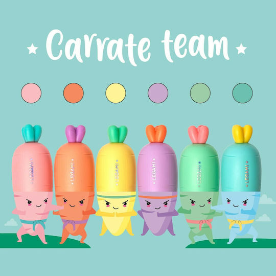 Legami Milano Carrate Team Mini Маркери за Подчертаване Многоцветен 6бр