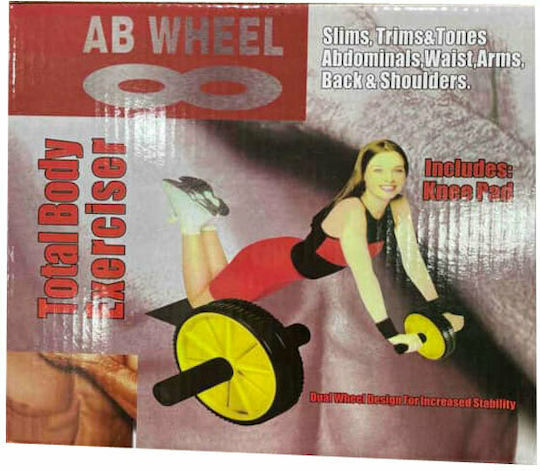 Iso Trade Abdominal Wheel Yellow with Mat