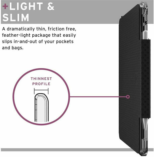 UAG U Lucent Флип капак Устойчив Черен (iPad Pro 11" 1/2/3/4 поколение, iPad Air 10.9" 4/5 поколение) 12329N314040