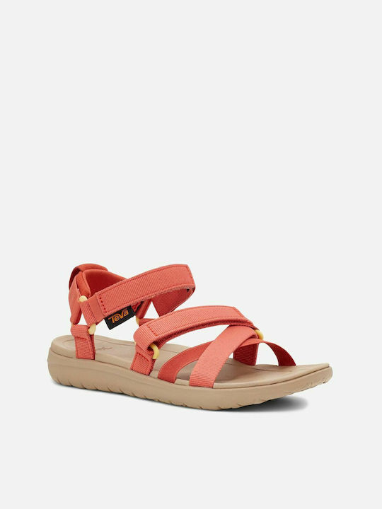 Women's Flat Sandals Sporty in Pink Color