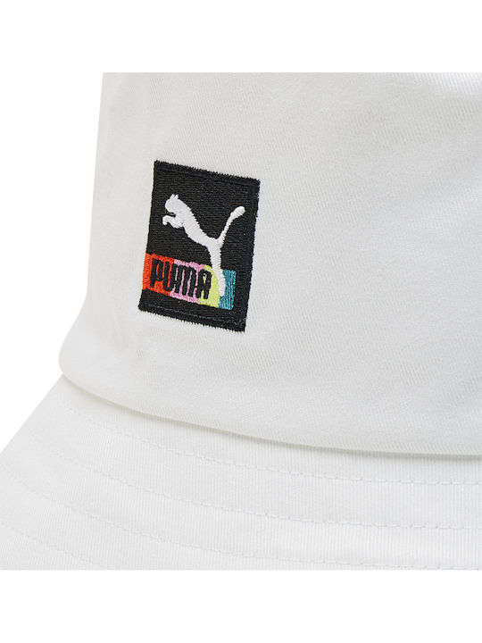 PUMA Prime Υφασμάτινo Ανδρικό Καπέλο Στυλ Bucket Λευκό