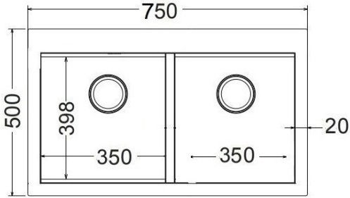 Asil AS 390 Υποκαθήμενος Inox Σατινέ Μ75xΠ50.5cm Ασημί