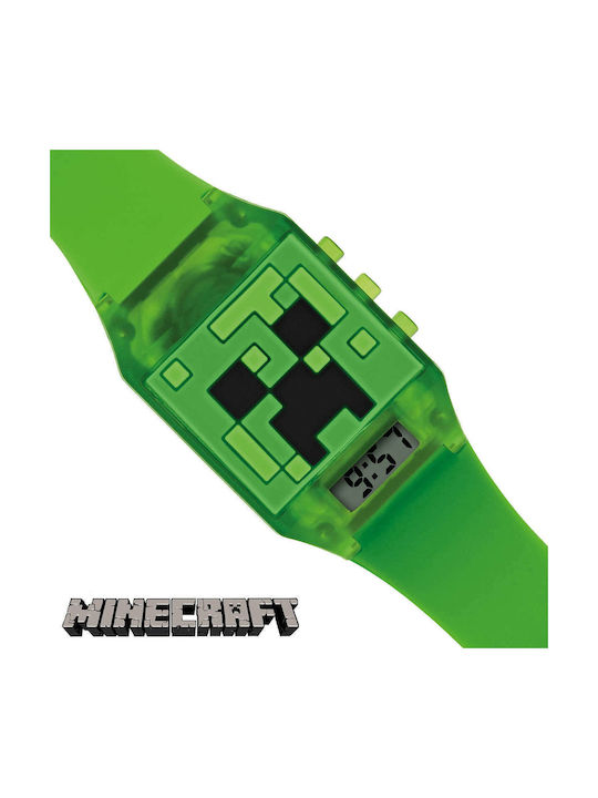 Disney Παιδικό Ψηφιακό Ρολόι Minecraft Πράσινο
