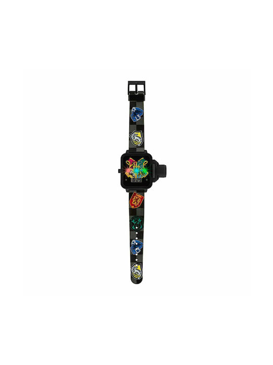 Disney Kids Digital Watch Harry Potter with Rubber/Plastic Strap Black