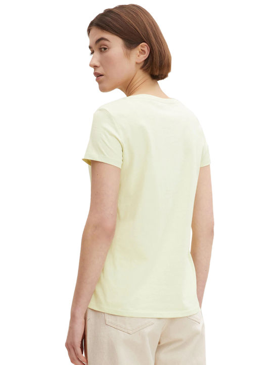 Tom Tailor Summer Women's Cotton Blouse Short Sleeve Soft Jade Green