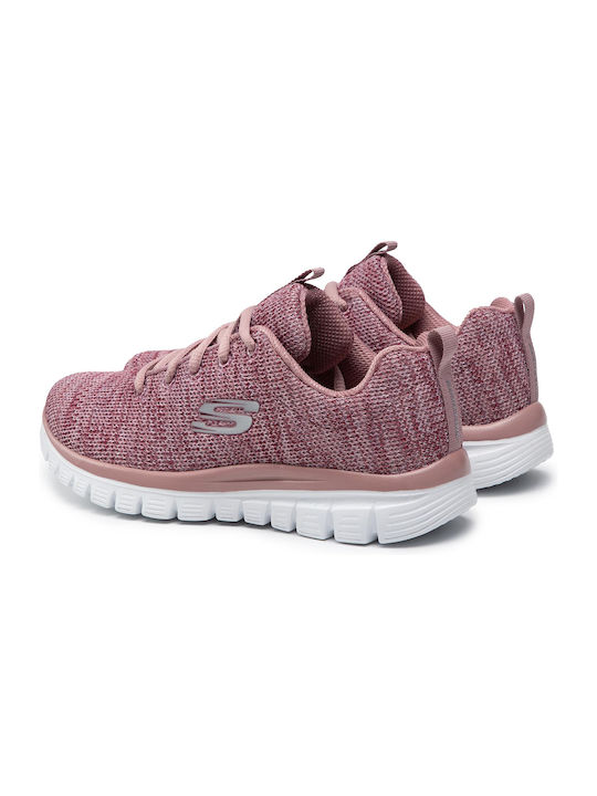 Graceful Twisted Fortune Sport Shoes Running Pink