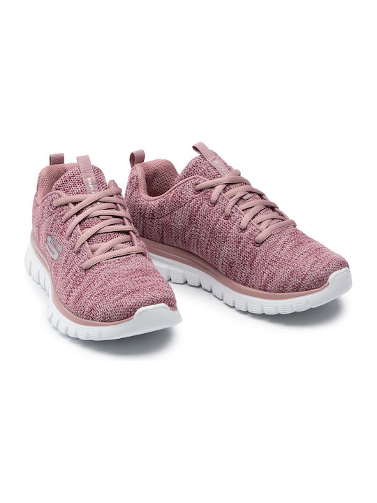 Graceful Twisted Fortune Sport Shoes Running Pink
