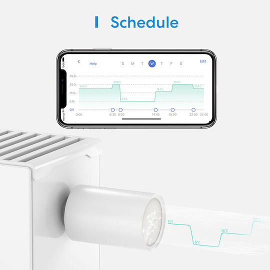 Meross Meross MTS150HK Electronic Thermostatic Radiator Valve with Wi-Fi for Radiator Body 1pcs