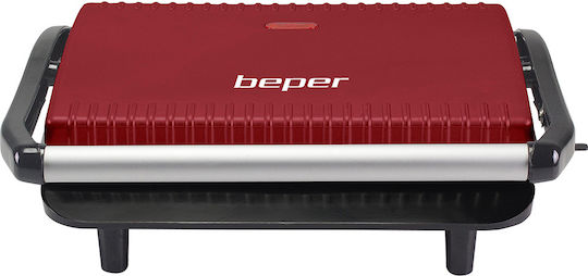 Beper Sandwich Maker pentru for 2 Sandwiches Sandvișuri 850W Roșie