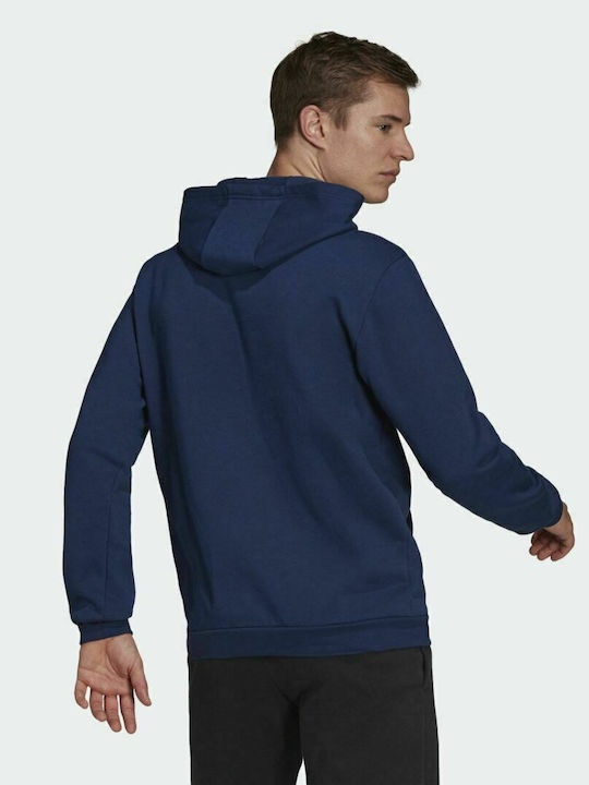 Adidas Entrada 22 Herren Sweatshirt mit Kapuze und Taschen Marineblau