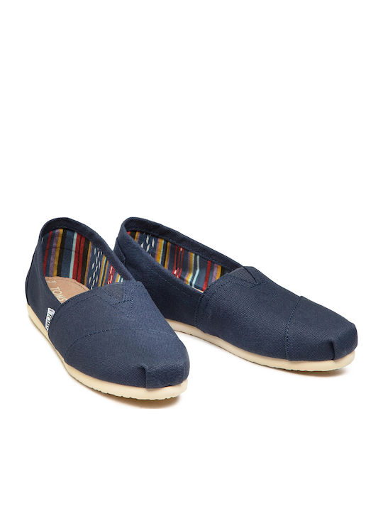 Classic Alpargatas Women's Fabric Espadrilles Navy Blue