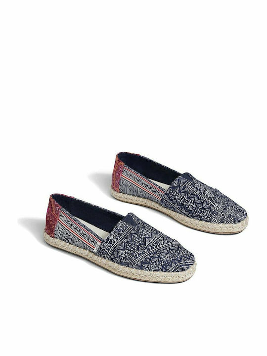 Rope Women's Fabric Espadrilles Indigo Floral