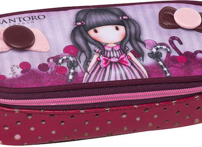 Santoro Gorjuss Sugar And Spice Pencil Case with 1 Compartment Fuchsia