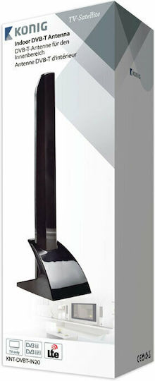 Konig KNT-DVBT-IN20 Indoor TV Antenna (Requires Power Supply) Black