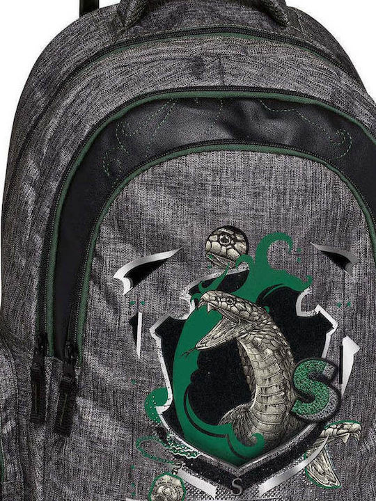 Graffiti Harry Potter Slytherin School Bag Trolley Elementary, Elementary in Gray color