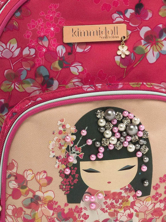 Graffiti Kimmidoll Sumi School Bag Backpack Kindergarten in Fuchsia color