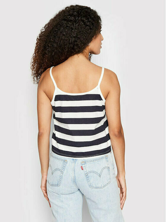 Only Women's Summer Blouse with Straps Striped Navy Blue