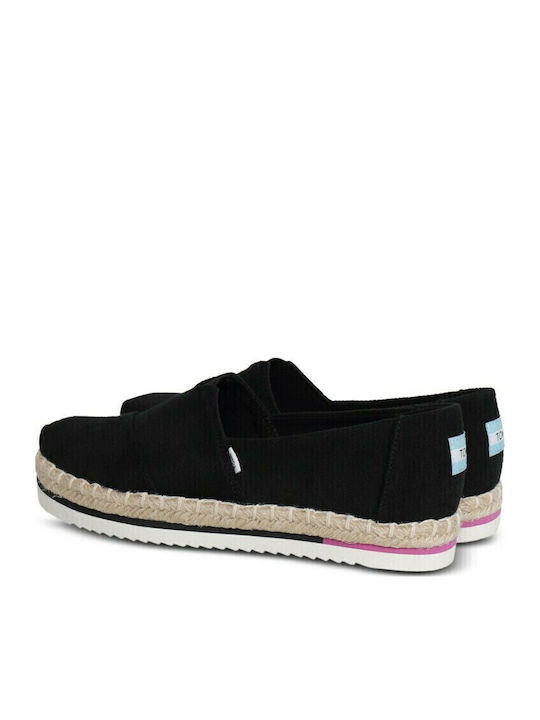 Heavy Twill Women's Fabric Espadrilles Black