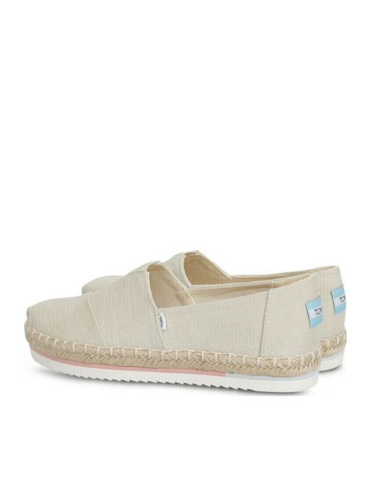Alpargata Espadrile Dama Din Material Bej