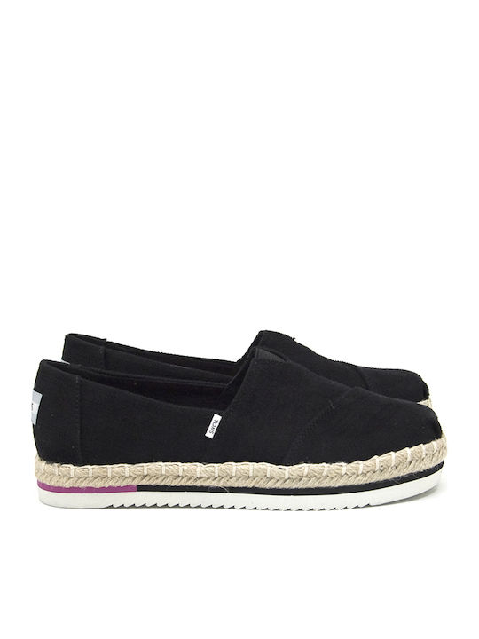 Heavy Twill Women's Fabric Espadrilles Black