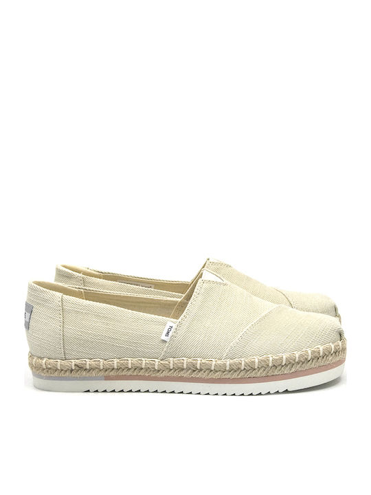 Alpargata Espadrile Dama Din Material Bej