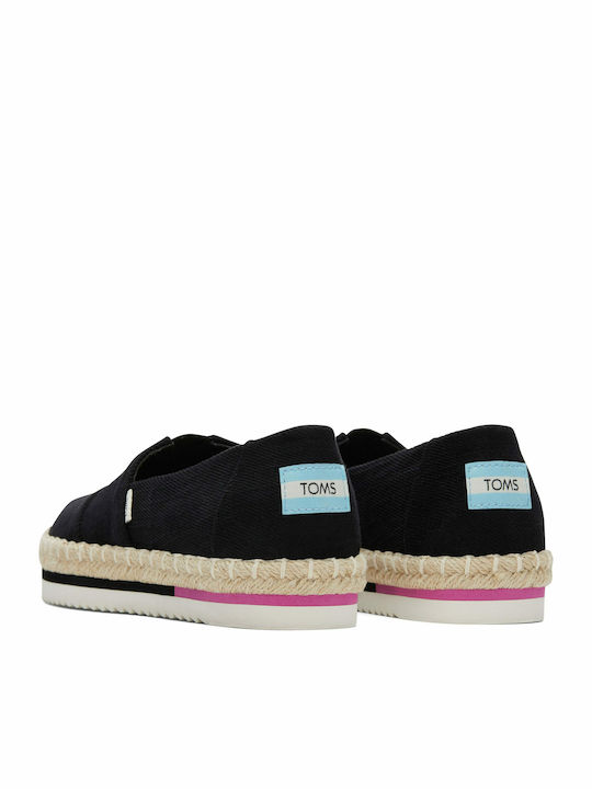 Heavy Twill Women's Fabric Espadrilles Black