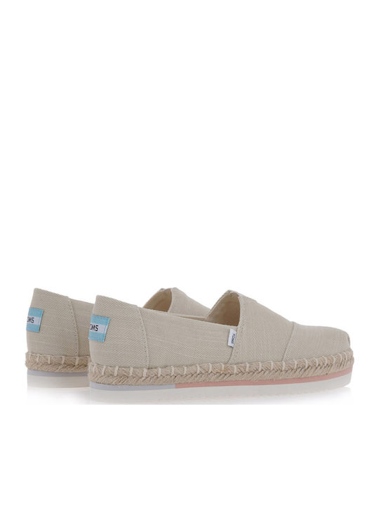 Alpargata Espadrile Dama Din Material Bej