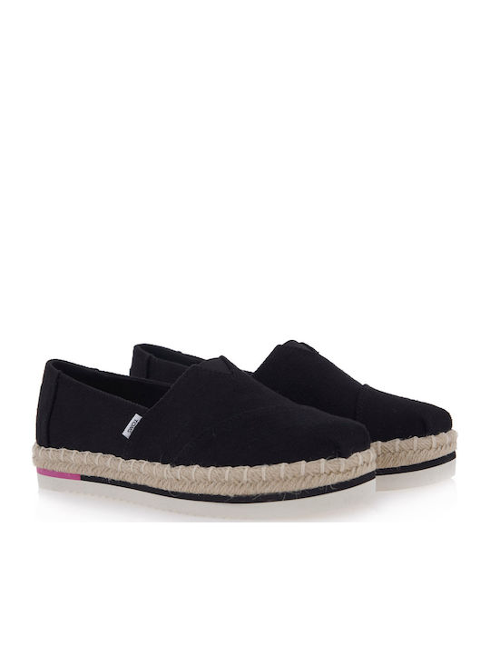 Heavy Twill Women's Fabric Espadrilles Black