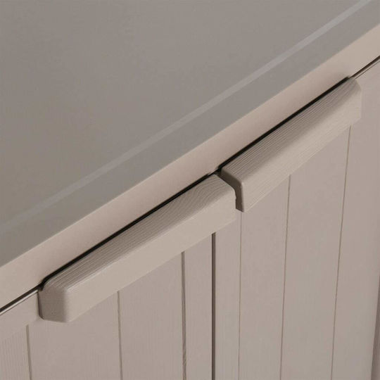 Double Door Wardrobe Plastic with 2 Shelves Brown 65x45x88cm