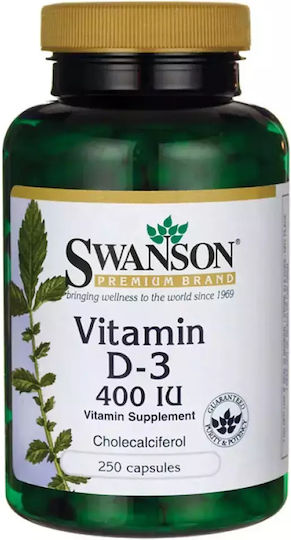 Swanson Vitamin D-3 Vitamin for Immune System Boost & Bone Health 400iu 250 caps