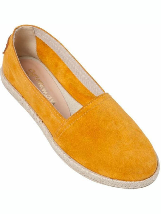 Women's Suede Espadrilles Yellow