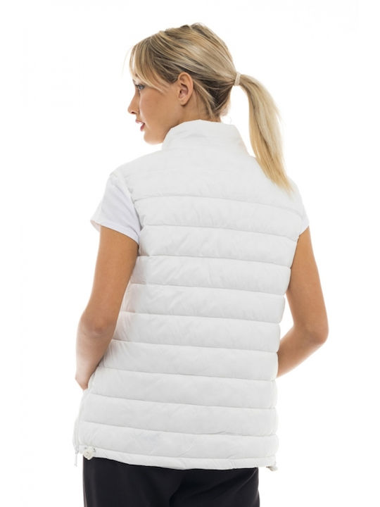 Biston Women's Short Puffer Jacket for Spring or Autumn White