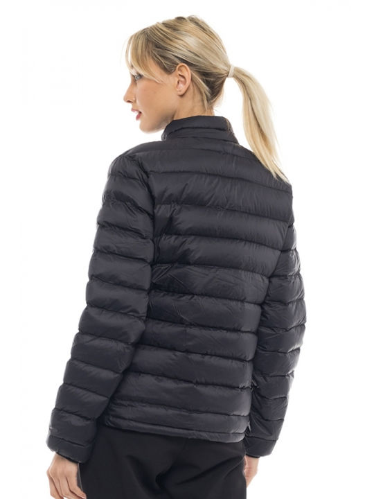 Biston Kurz Damen Puffer Jacke für Winter Schwarz