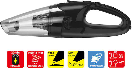 Heyner AkkuPower Pro Car Handheld Vacuum Rechargeable 12V 90W