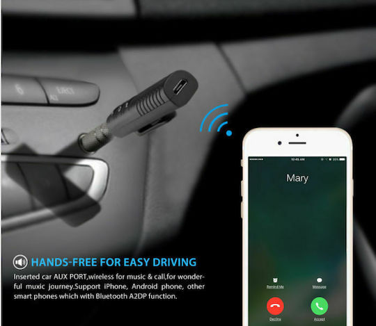 FM Transmitter Αυτοκινήτου Universal 3.5mm Aux Bluetooth με AUX
