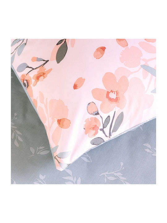 Kocoon Flor Coverlet Queen Size Cotton Pink 220x245cm