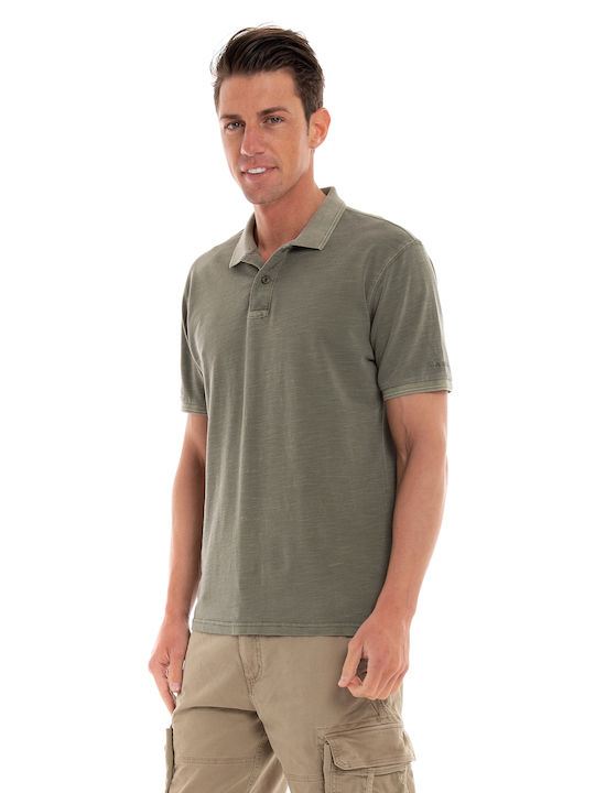 Gabba Men's Short Sleeve Blouse Polo Khaki