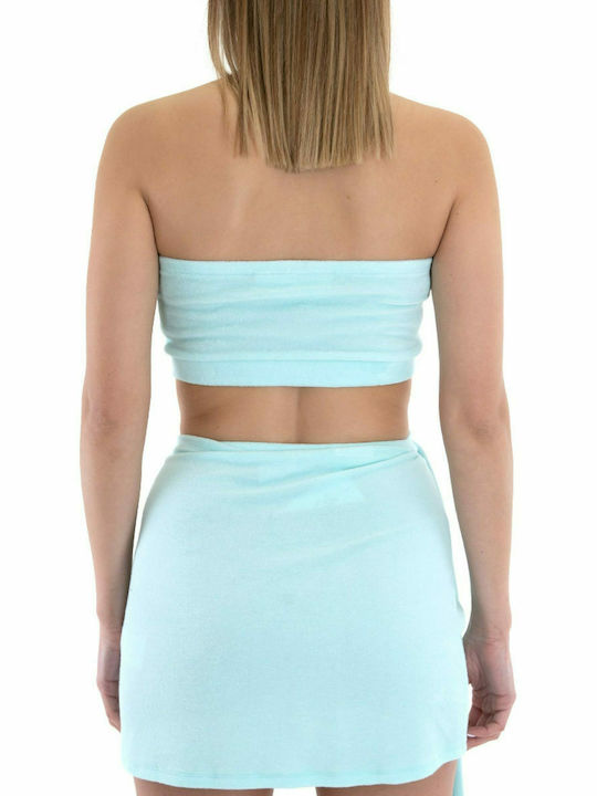 Kendall + Kylie Women's Summer Crop Top Turquoise