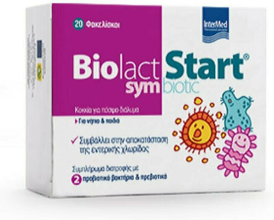 Intermed Biolact Start Symbiotic cu Probiotice și Prebiotice pentru Copii și Bebeluși 20 pliculețe