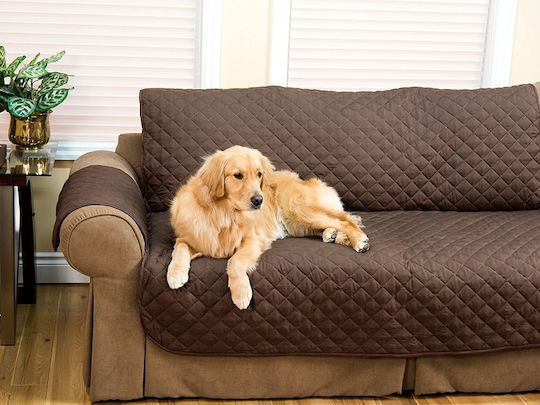 Elastic Cover For Two Seater Sofa Brown Elastic Cover For Two Seater Sofa Brown