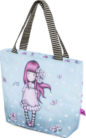 Santoro School Insulated Shoulder Lunch Bag 6lt Light Blue Gorjuss 26 x 9 x 32cm